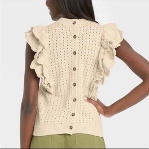 New with tags 🏷️  Who What Wear ruffle sleeve sweater